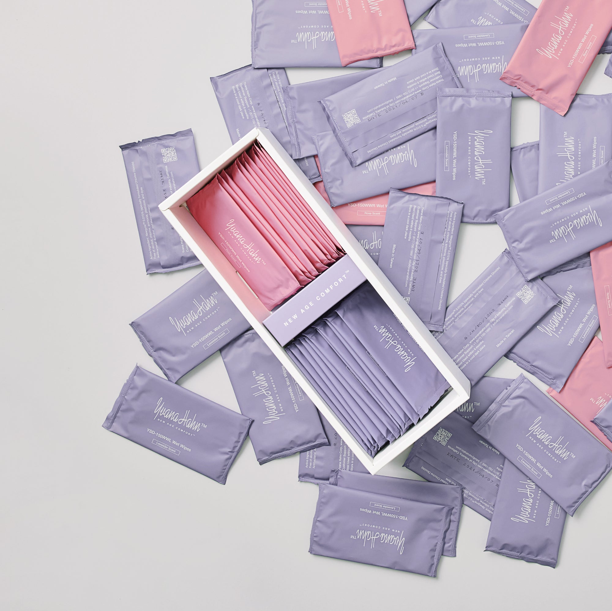 YK-150WWLR40 抗菌濕紙巾禮盒-薰衣草/玫瑰香味 (各20鋁箔單片包)